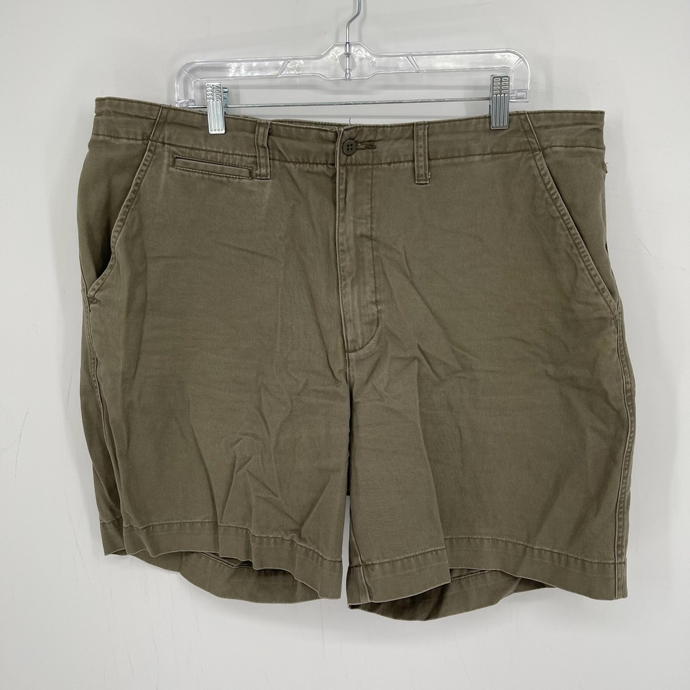 Cabela's Casuals Men's Brown Aged Khakis Cotton Chino Shorts Size 40" Waist
